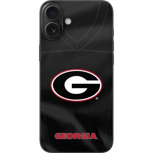 University of Georgia Black Jersey iPhone 16 Plus Skin